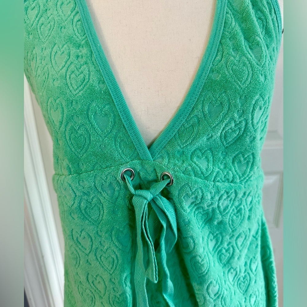 Xhilaration Green Swim Cover-Up Women’s Medium. NWOT Heart Pattern - Picture 2 of 6